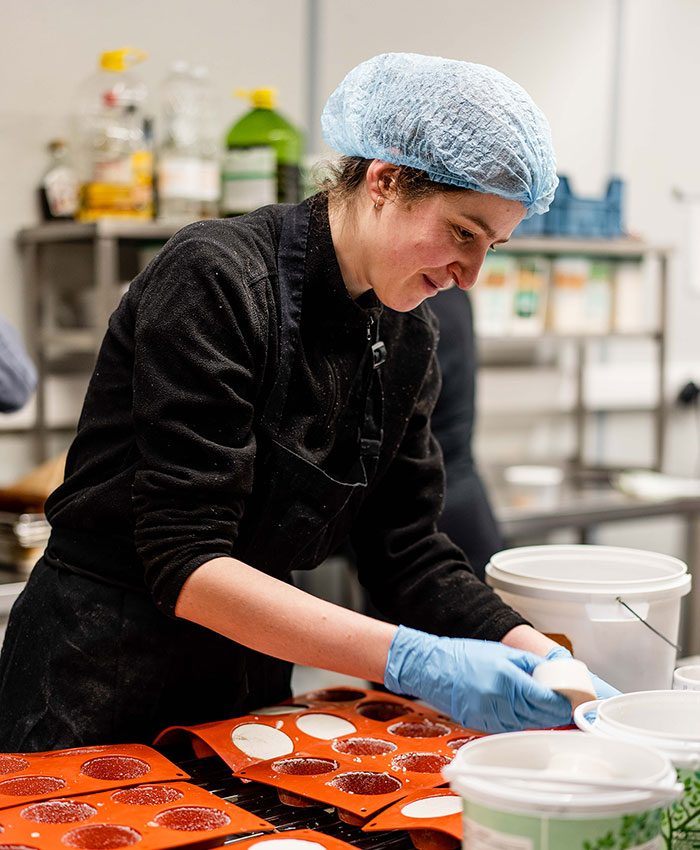 vegan butcher worker